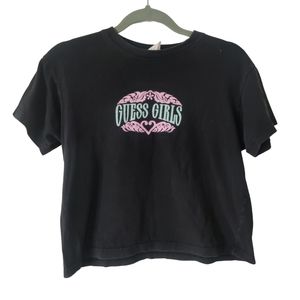 Guess Y2K Guess Girls Black Tshirt